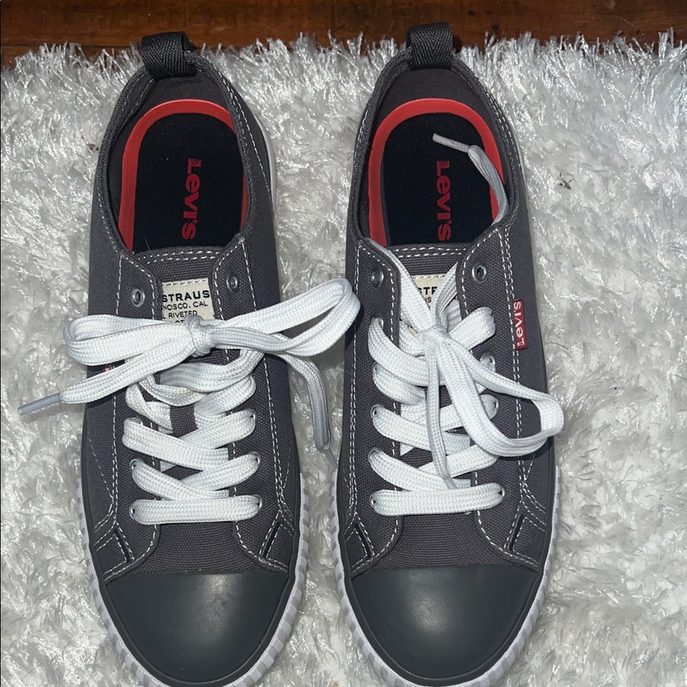 Levi's Charcoal Sneakers with White Accents - Picture 2 of 4